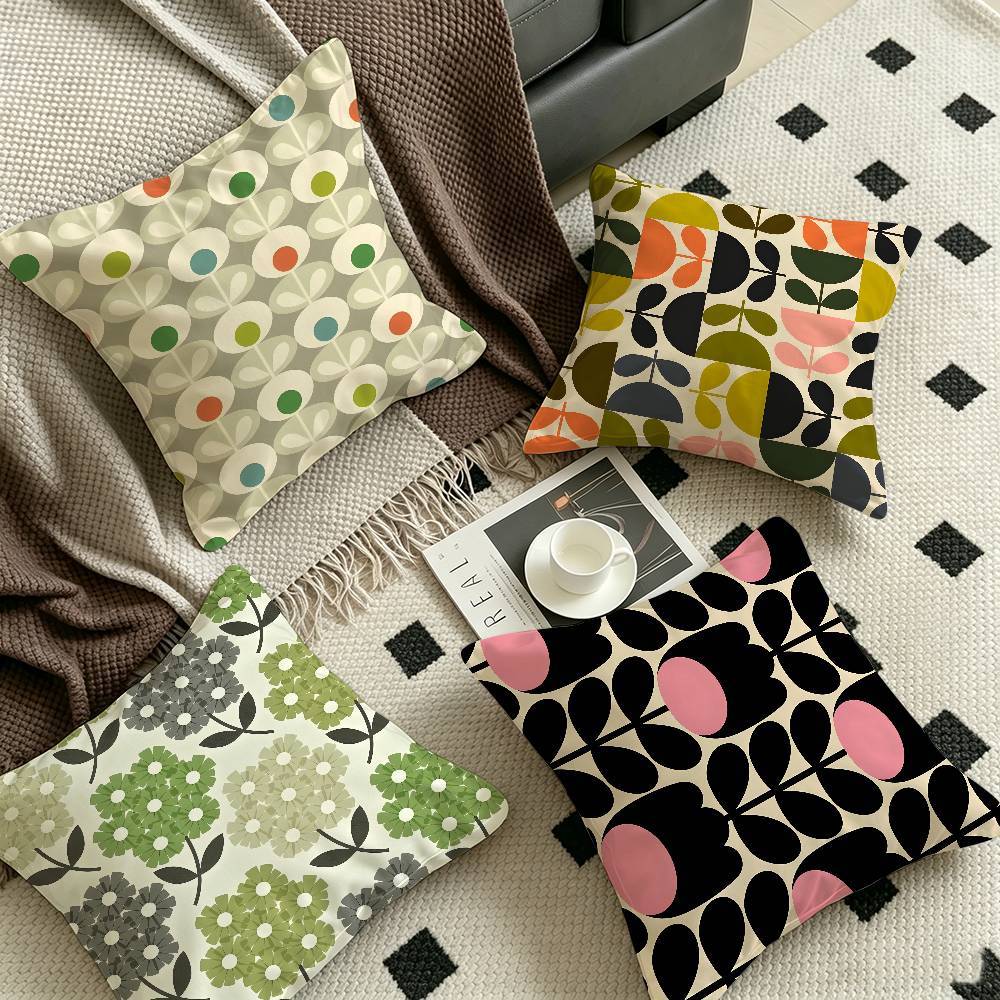 Home Art Textiles - Art O-Orla Kiely Flower Pillow Anime