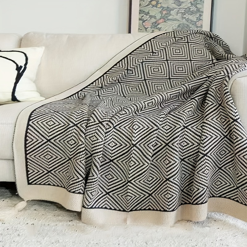 Wool Blanket Herringbone - 1pcs Household Bohemian Sofa Throw Blanket