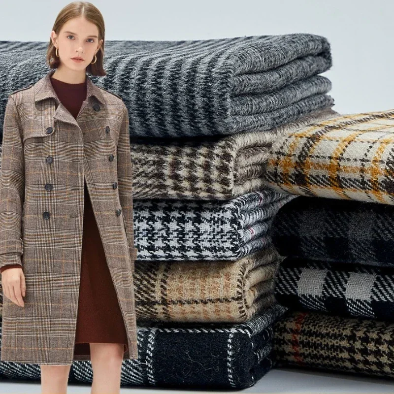 Wool Blanket Herringbone - 150cm Wide Autumn Winter Plaid Woolen