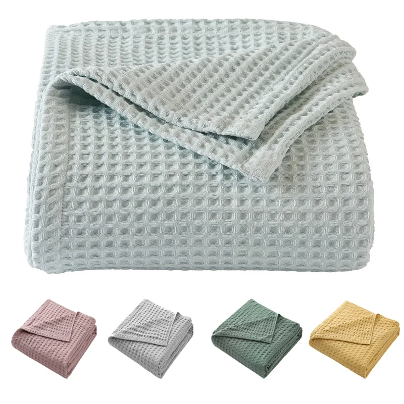 Premium Pure Cotton Waffle Wea - Wool Blanket Herringbone 评论和价格