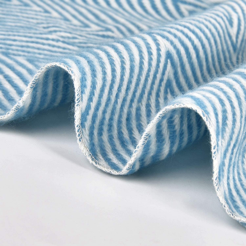 Nordic Stripes Throw Blanket S - Wool Blanket Herringbone 评论和价格