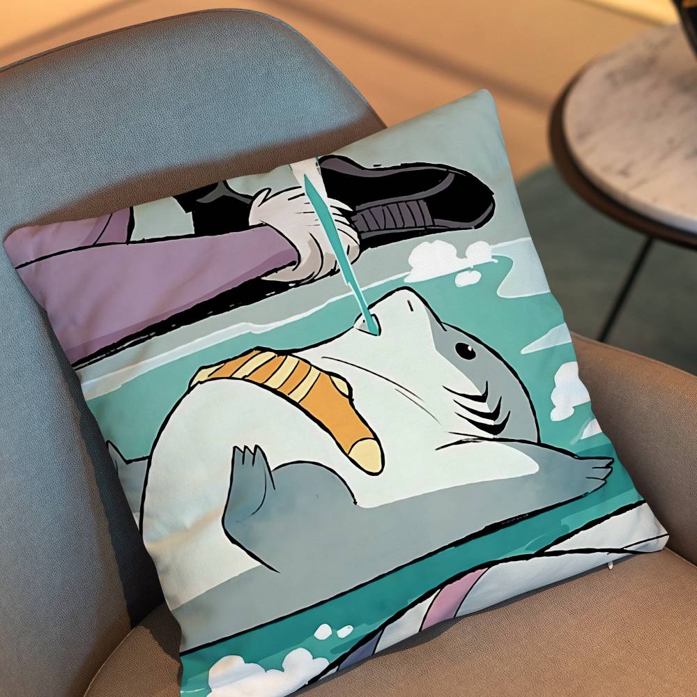 Land Shark cute Jeff Pillow Ca - Home Landing Textiles 评论和价格