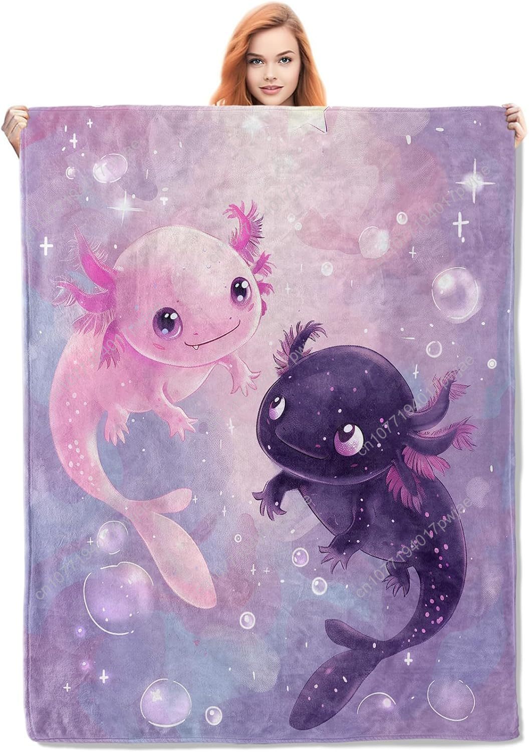 Axolotl Blanket Cute Axolotls  - Home Textiles & Decorations 评论和价格