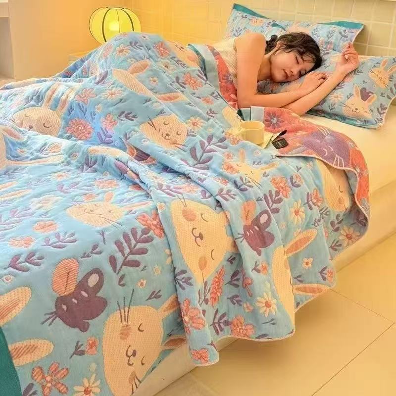 6-Layer Muslin Blanket Queen S - Wool Blanket Herringbone 评论和价格