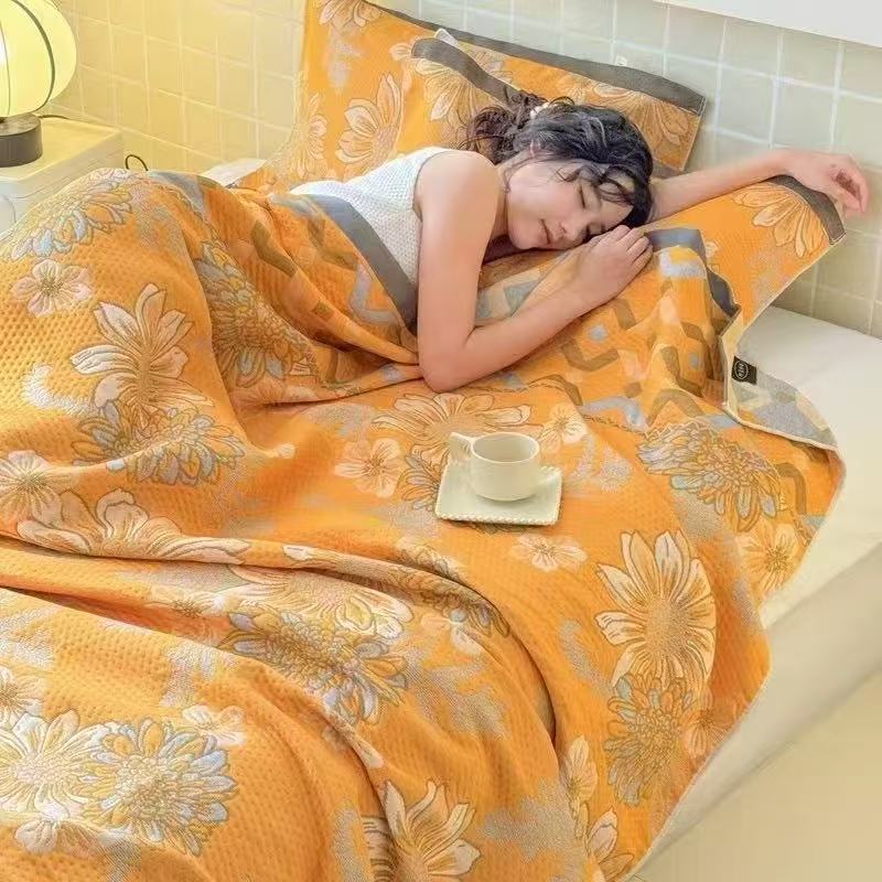 6-Layer Muslin Blanket Queen S - Wool Blanket Herringbone 评论和价格