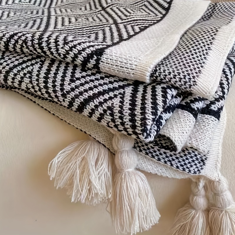 1pcs Household Bohemian Sofa T - Wool Blanket Herringbone 评论和价格