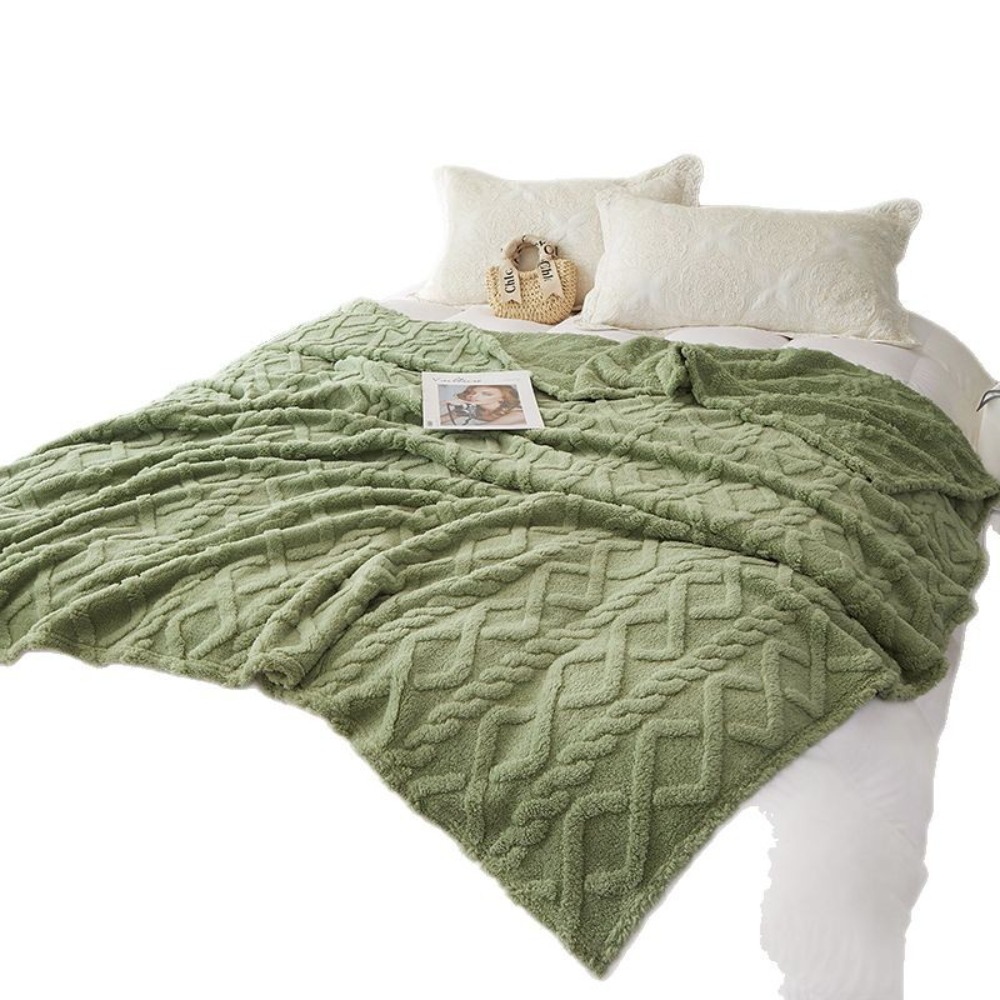 New Jacquard Rhombus Blanket S - Wool Blanket Herringbone 评论和价格