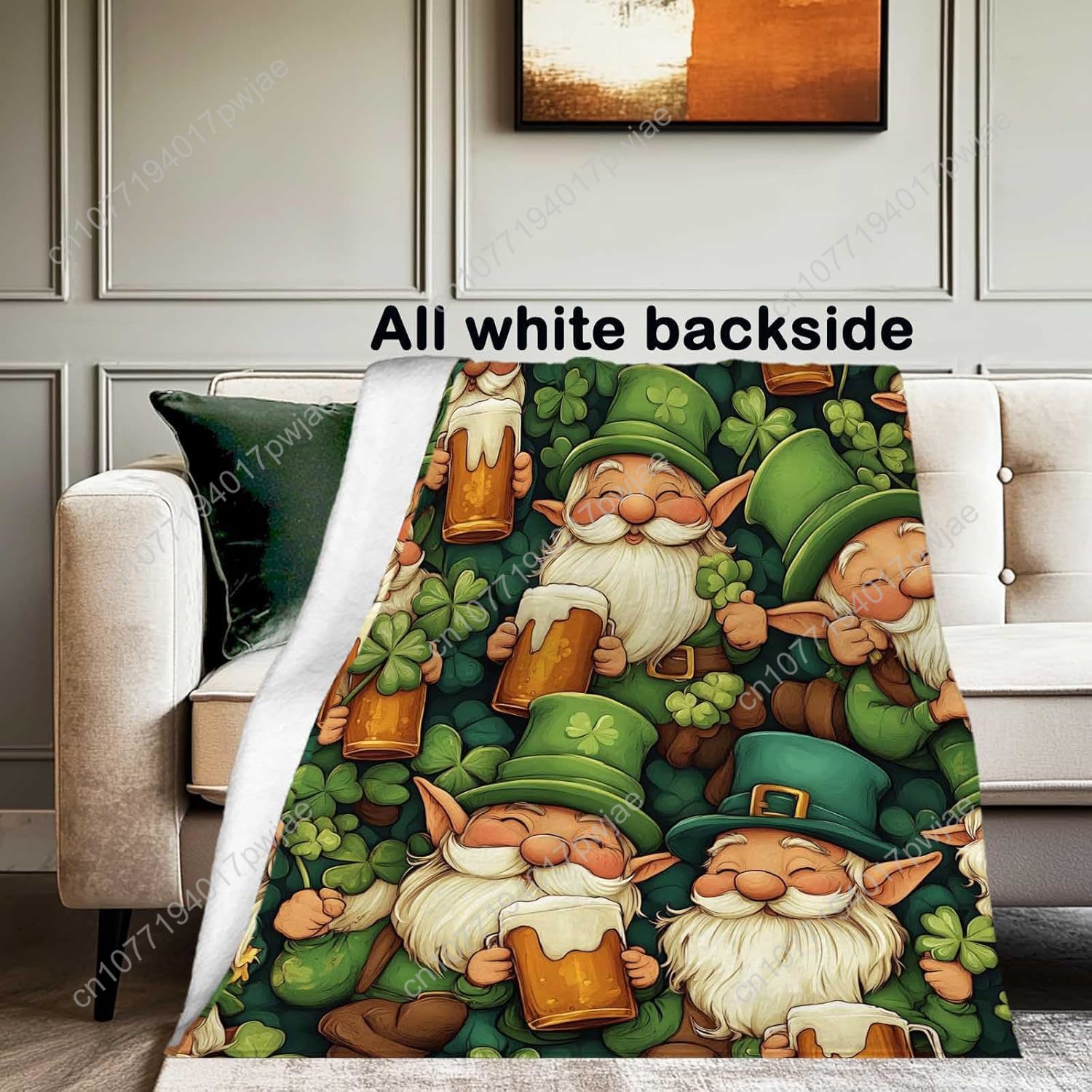 St. Patrick’s Day Gnome Throw  - Home Textiles & Decorations 评论和价格