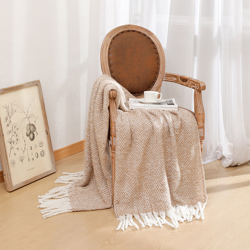 European and American Style So - Wool Blanket Herringbone 评论和价格