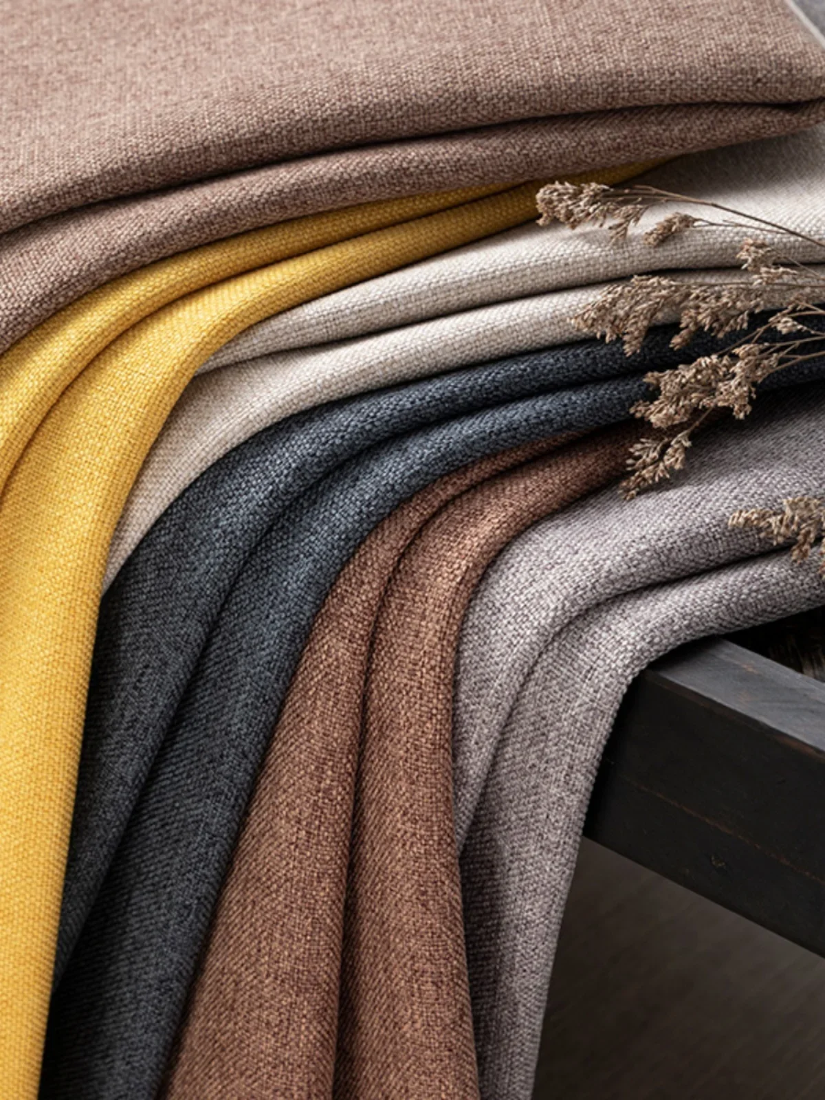 Thickened Plain Linen Fabric F - Wool Blanket Herringbone 评论和价格