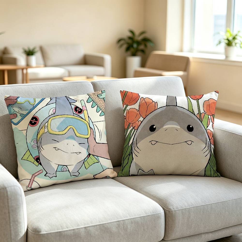 Cute Jeff the Land Shark Pillo - Home Landing Textiles 评论和价格