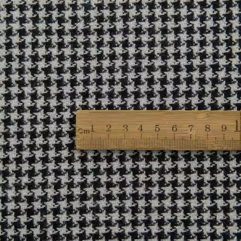 Light Coffee Small Houndstooth - Wool Blanket Herringbone 评论和价格