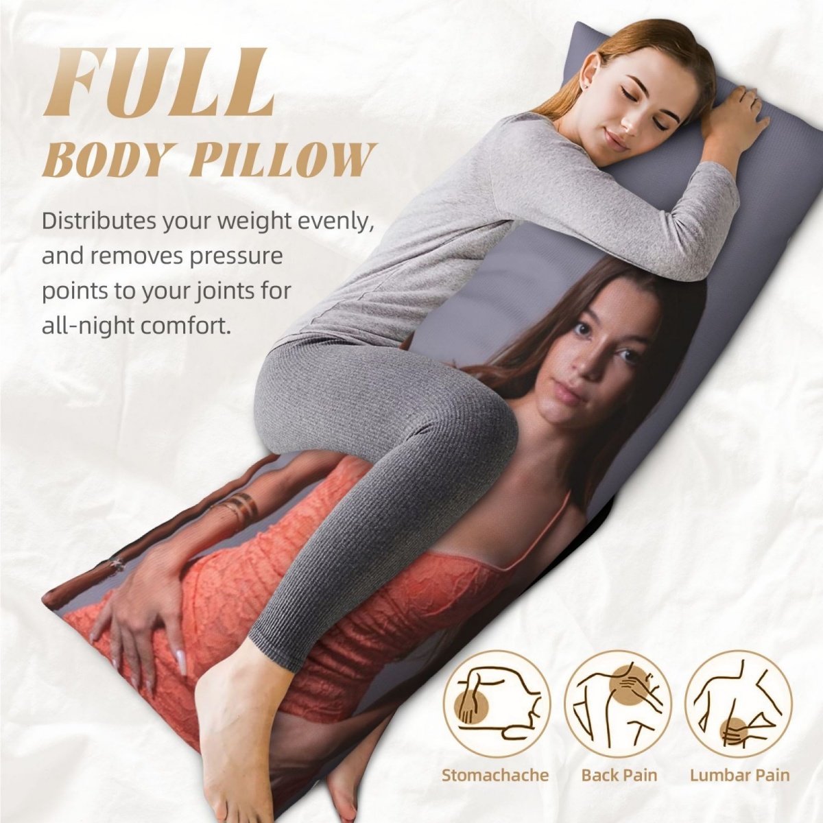 1 Custom Photo Body Pillowcase - Home Textiles & Decorations 评论和价格
