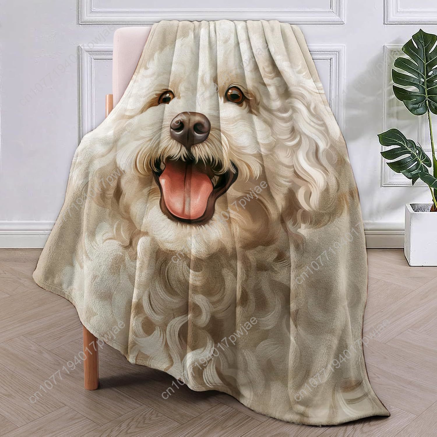 Joyful Poodle Portrait Blanket - Home Textiles & Decorations 评论和价格