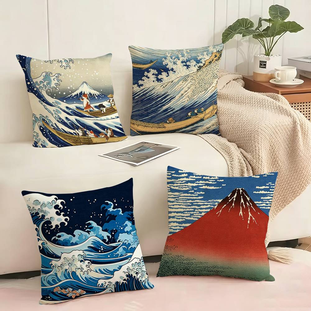 Art Katsushika H-Hokusai  Squa - Home Art Textiles 评论和价格