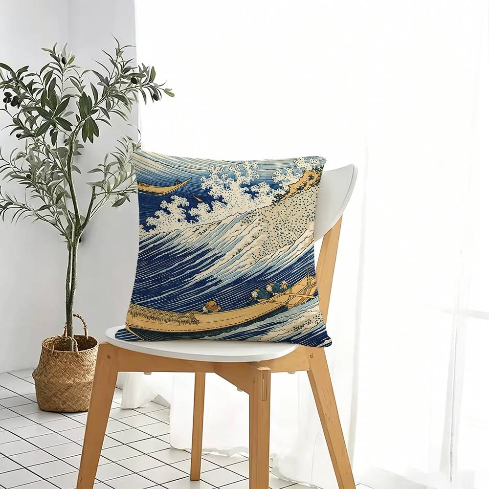 Art Katsushika H-Hokusai  Squa - Home Art Textiles 评论和价格