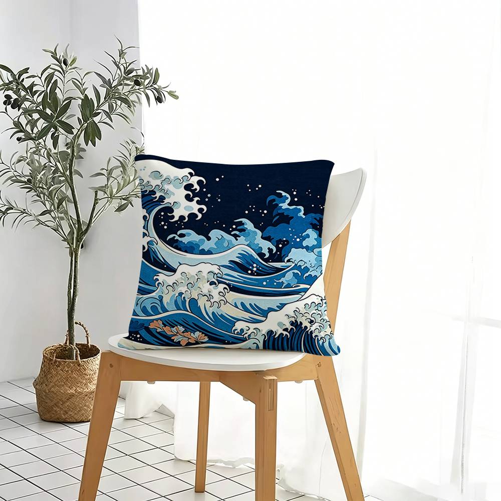 Art Katsushika H-Hokusai  Squa - Home Art Textiles 评论和价格